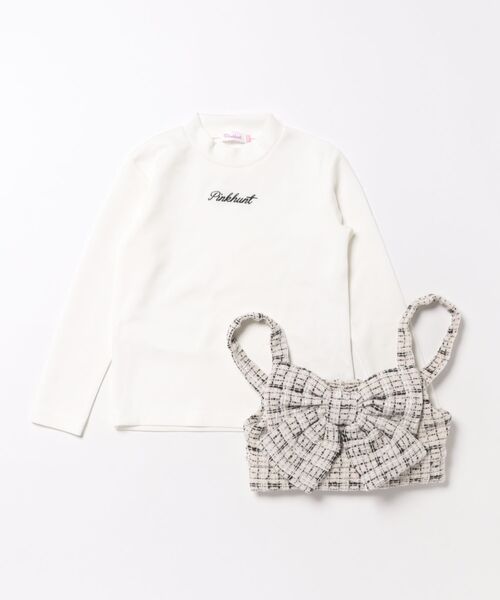 PINKHUNT（ピンクハント） tシャツ リボンビスチェ付きロンT 1157K