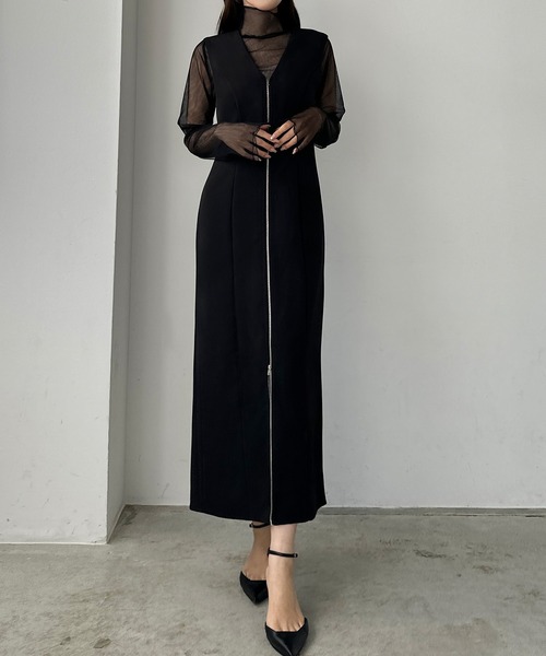 「Louere」 ノースリーブワンピース X-LARGE アイボリー レディース_画像3