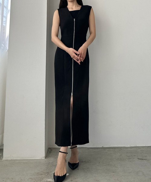 「Louere」 ノースリーブワンピース X-LARGE アイボリー レディース_画像5