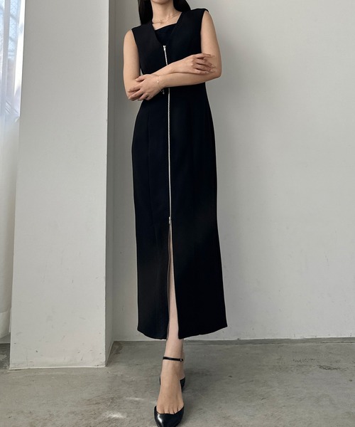 「Louere」 ノースリーブワンピース X-LARGE アイボリー レディース_画像7