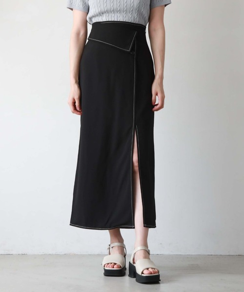「archives」 タイトスカート MEDIUM ブラック レディース_画像6