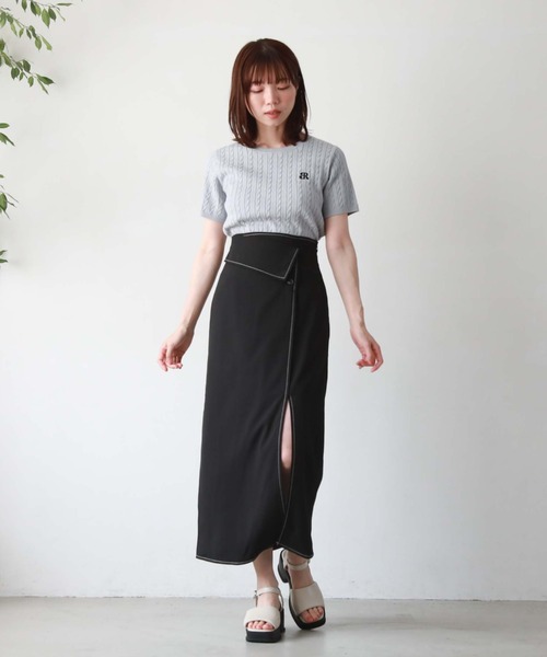 「archives」 タイトスカート MEDIUM ブラック レディース_画像9