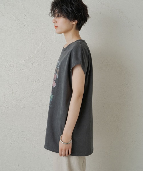 「LOUNGEDRESS」 半袖Tシャツ FREE ブラック レディース_画像9