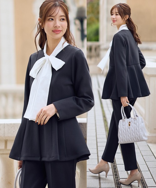 GeeRA（ジーラ） セットアップ 「2点セット」ペプラムジャケット