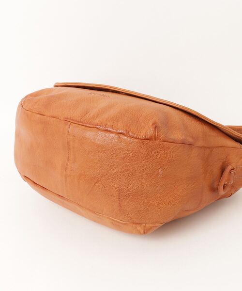 gentenゲンテン本革ブラウンレザーLeatherショルダーバッグ 中古・古着通販】genten (ゲンテン) レザーショルダーバッグ ブラウン