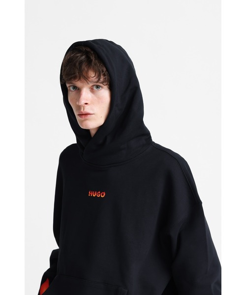 「HUGO」 プルオーバーパーカー X-SMALL ブラック メンズ_画像8