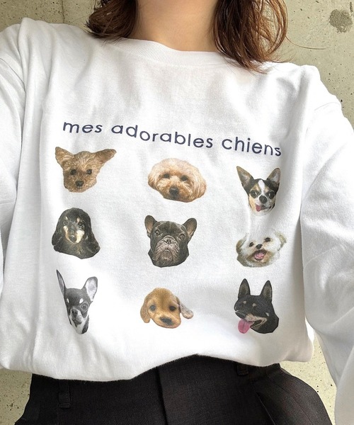 tシャツ DOGSプリントロンT／長袖Tシャツ レディース : ZOZOTOWN Yahoo