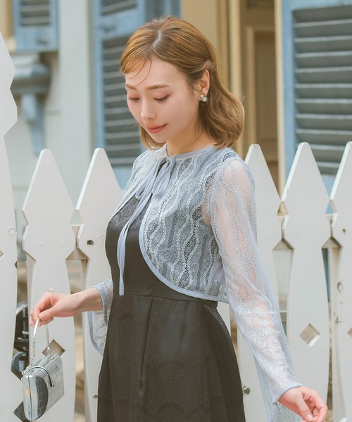 Retica（レティカ） カーディガン ボレロ 結婚式 ショート丈 長袖 総