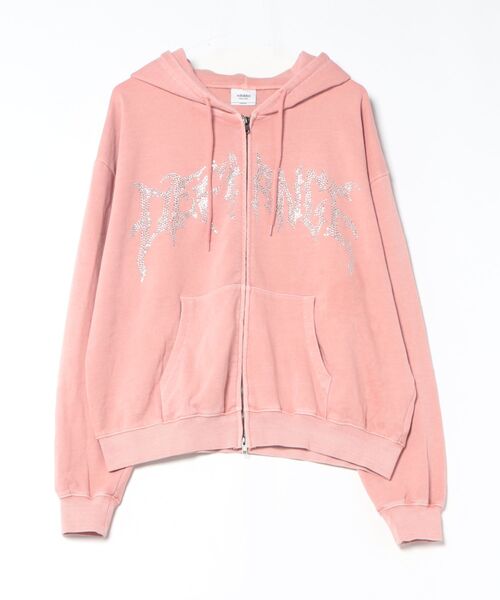 8 パーカー 製品加工ラインストーンジップパーカー メンズ レディース