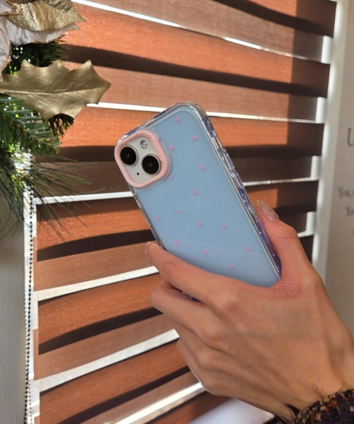 Loco Ocean（ロコオーシャン） スマホケース ドット バイカラー クリア
