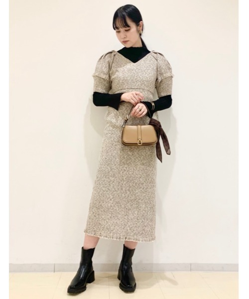 「LILY BROWN」 半袖ワンピース 0 ピンク レディース_画像2