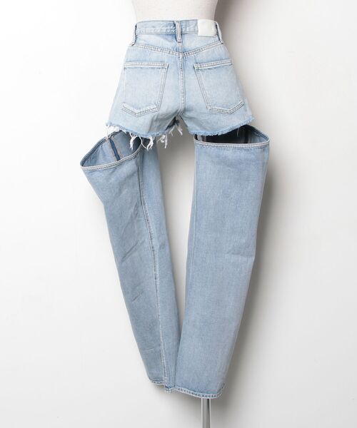 「GYDA」 デニムショートパンツ SMALL ライトブルー レディース_画像2