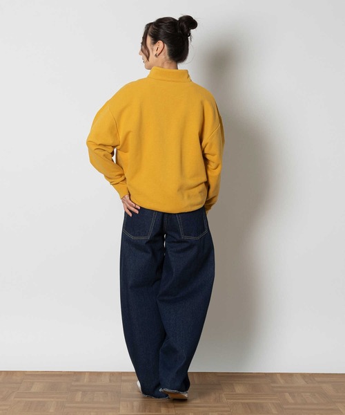 「Champion」 スウェットカットソー X-LARGE ネイビー レディース_画像4