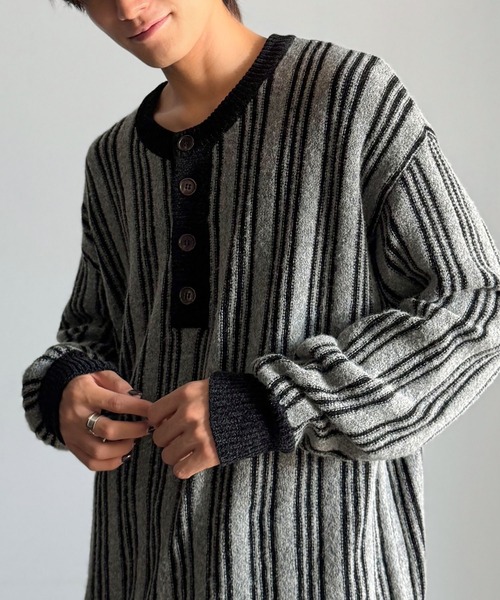 「Classical Origin」 長袖ニット MEDIUM ベージュ メンズ_画像7