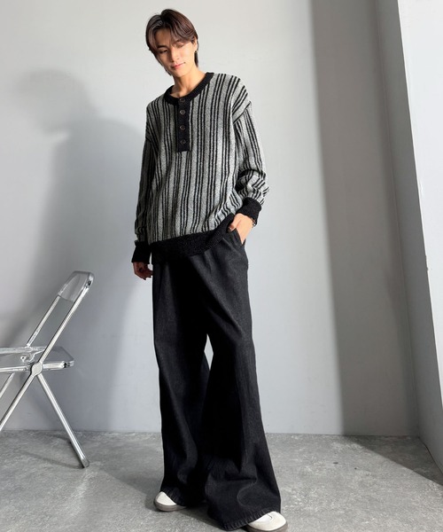 「Classical Origin」 長袖ニット MEDIUM ベージュ メンズ_画像8