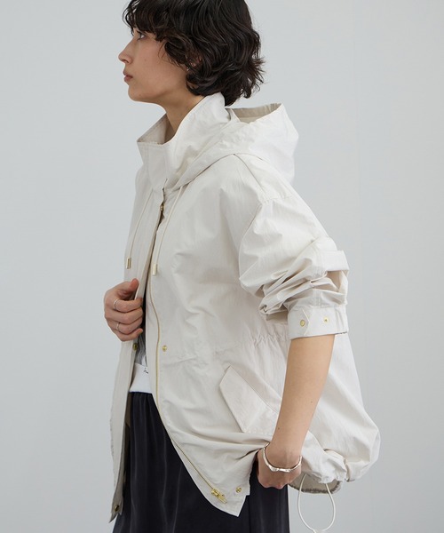 SALON adam et rope ジップブルゾン　ホワイト SALON adam et rope'（サロン アダム エ ロペ） ブルゾン アウター