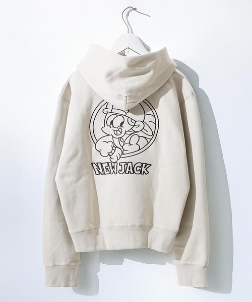 パーカー NEW JACK 刺繍 クロップド ZIPパーカー / Embroidered