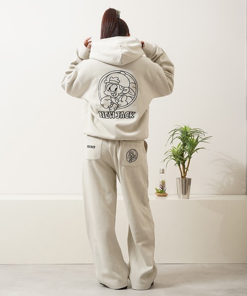 パーカー NEW JACK 刺繍 クロップド ZIPパーカー / Embroidered