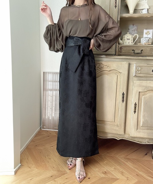 「Meiru」 ロングスカート MEDIUM アイボリー レディース_画像5