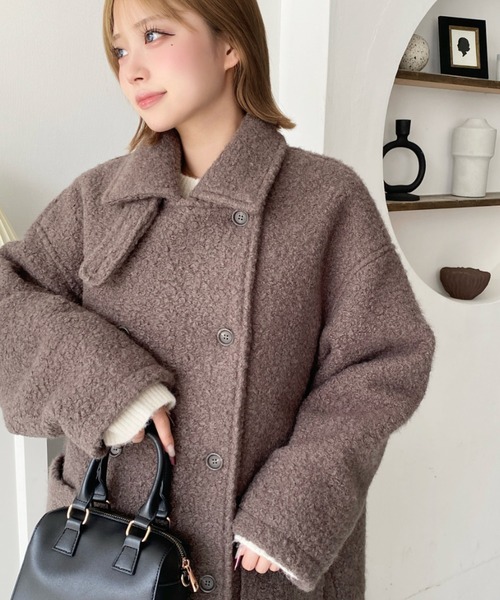 「moment+」 ピーコート M アイボリー レディース_画像7