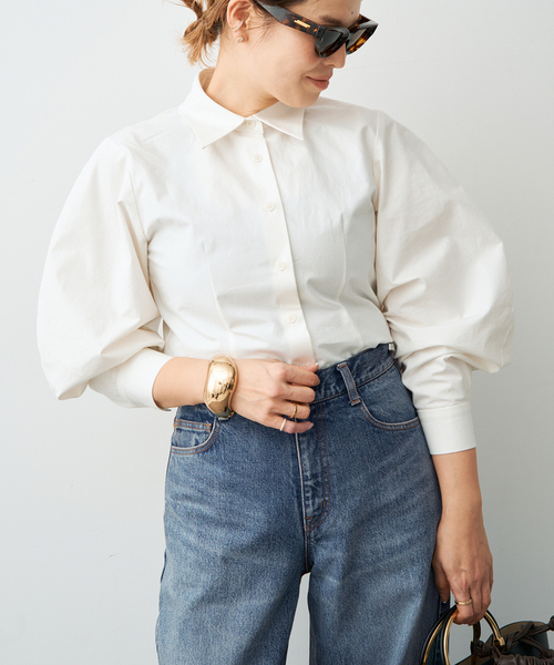 CELERI ブラウス シャツ パフスリーブ シャツ レディース : ZOZOTOWN