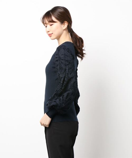 「JENNE」 長袖ニット LARGE ホワイト レディースの画像