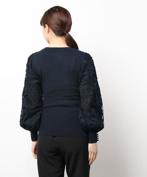 「JENNE」 長袖ニット LARGE ホワイト レディースの画像