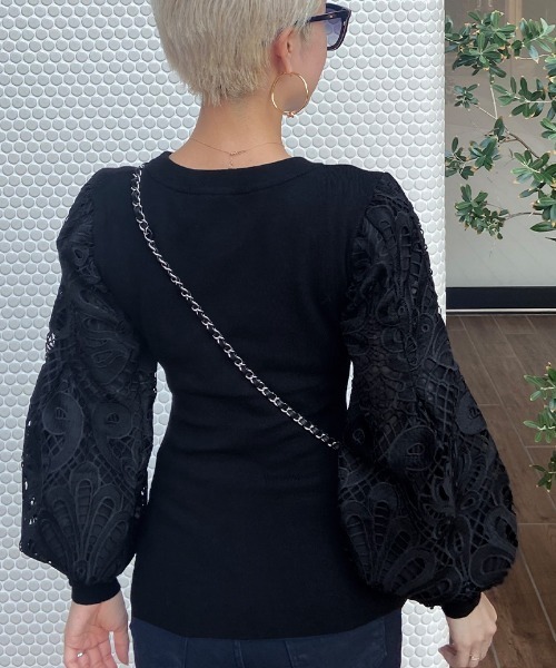 「JENNE」 長袖ニット LARGE ホワイト レディースの画像