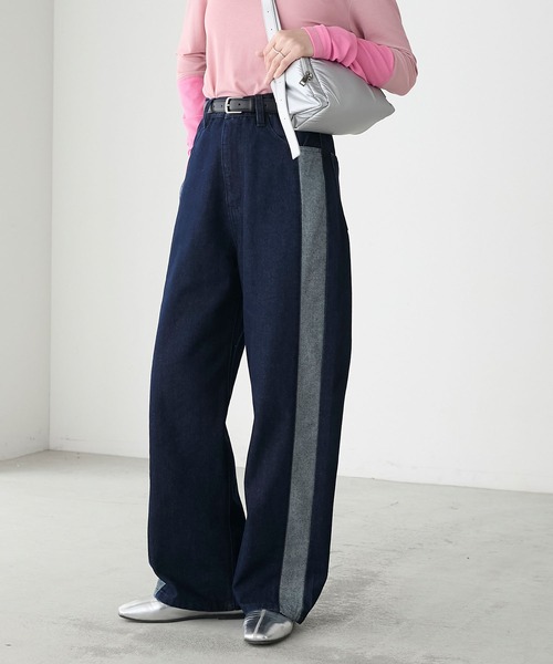 「BONLECILL」 デニムパンツ S ブルー レディース_画像2