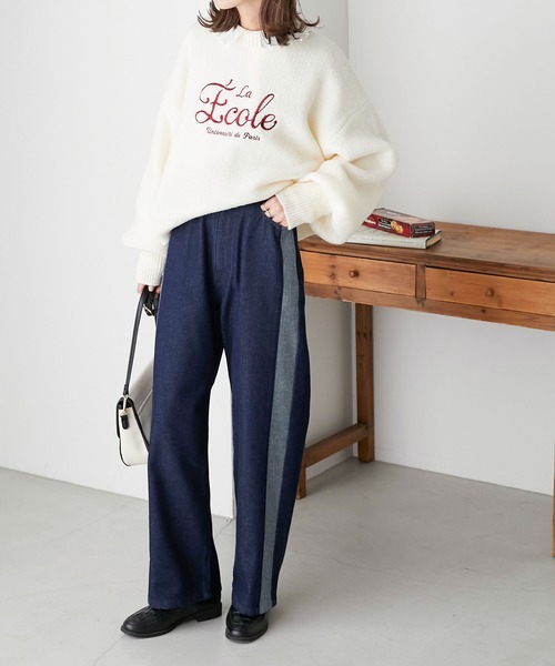 「BONLECILL」 デニムパンツ S ブルー レディース_画像4