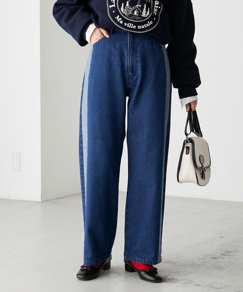 「BONLECILL」 デニムパンツ S ブルー レディース_画像8