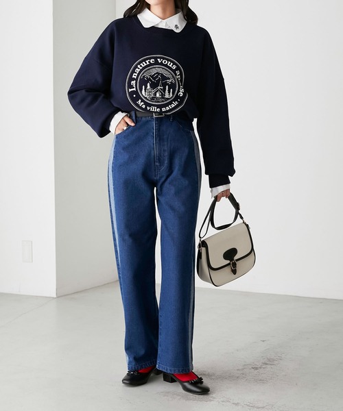 「BONLECILL」 デニムパンツ S ブルー レディース_画像9