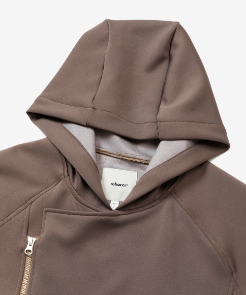 「rehacer」 ジップアップパーカー X-LARGE ブラウン メンズ_画像4