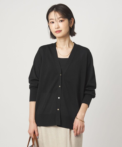 グリーンレーベルリラクシング  ヘアリーVネックカーディガン green label relaxing（グリーンレーベルリラクシング）の「W FACE