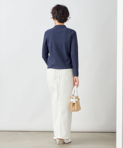 「NOLLEY'S Sophi」 長袖ニット 38 ダークネイビー レディース_画像3