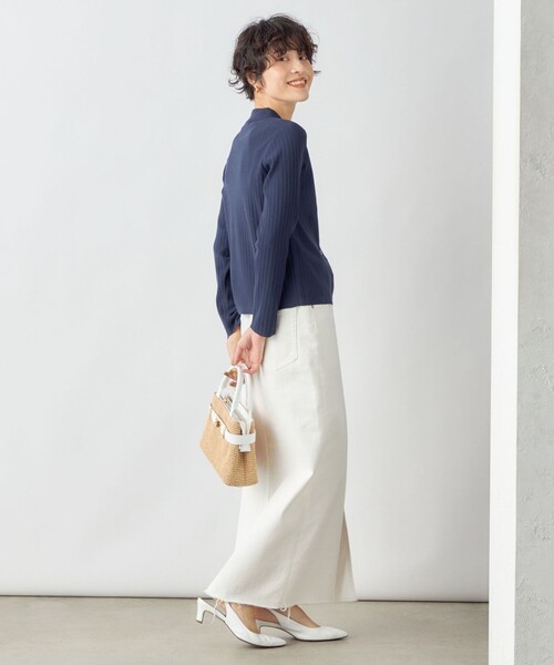 「NOLLEY'S Sophi」 長袖ニット 38 ダークネイビー レディース_画像4