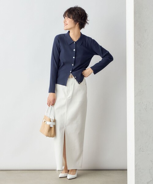「NOLLEY'S Sophi」 長袖ニット 38 ダークネイビー レディース_画像5