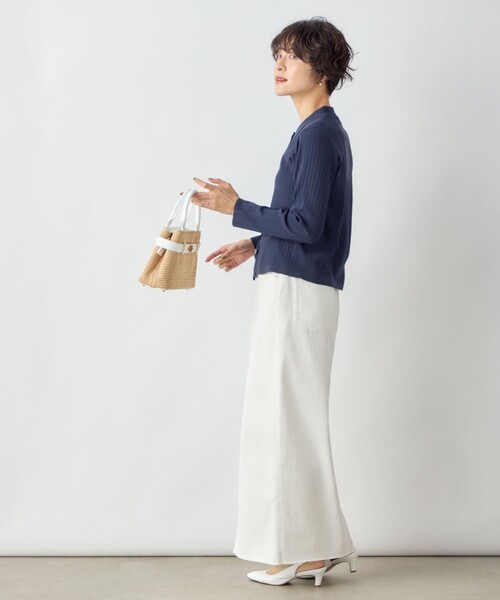 「NOLLEY'S Sophi」 長袖ニット 38 ダークネイビー レディース_画像6