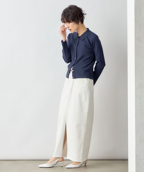 「NOLLEY'S Sophi」 長袖ニット 38 ダークネイビー レディース_画像7