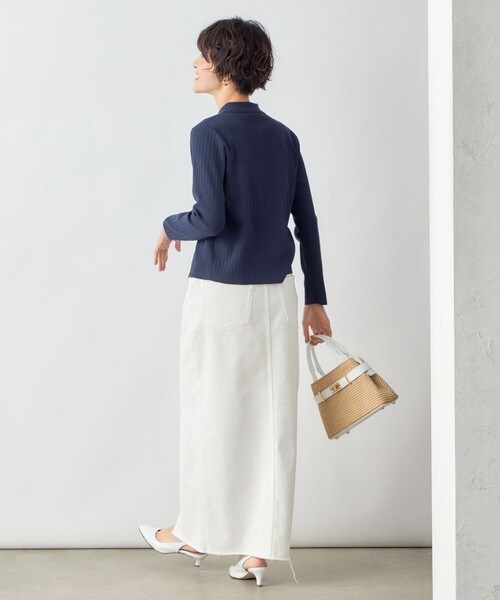 「NOLLEY'S Sophi」 長袖ニット 38 ダークネイビー レディース_画像8