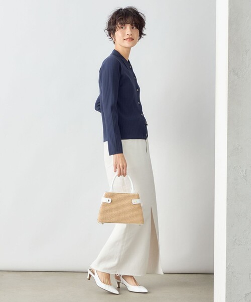 「NOLLEY'S Sophi」 長袖ニット 38 ダークネイビー レディース_画像9