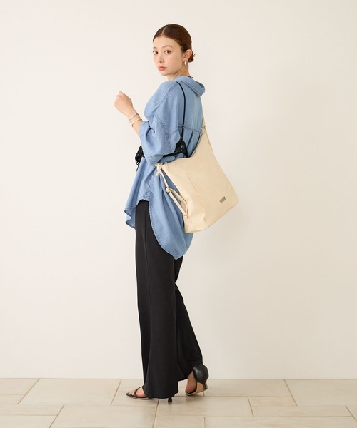 ❁ハンドメイド❁ 3way横型トートバッグバッグ　クッション BAYFLOW（ベイフロー） トートバッグ マルチポケ3WAYトートバッグ