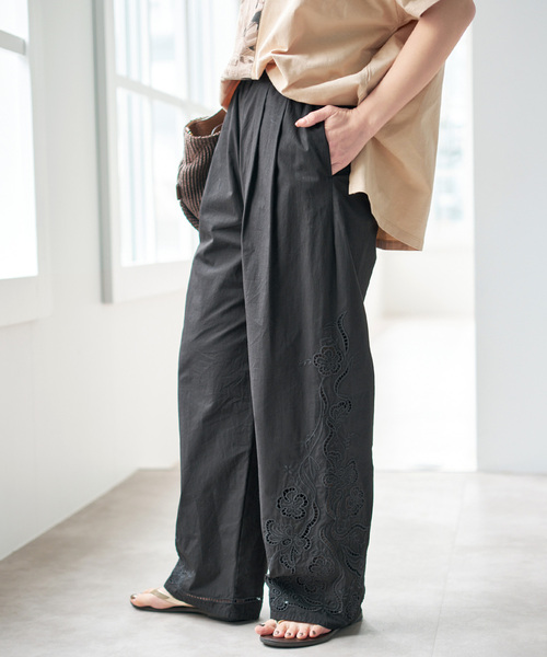 Spick＆Span（スピック アンド スパン） パンツ カットワークエン