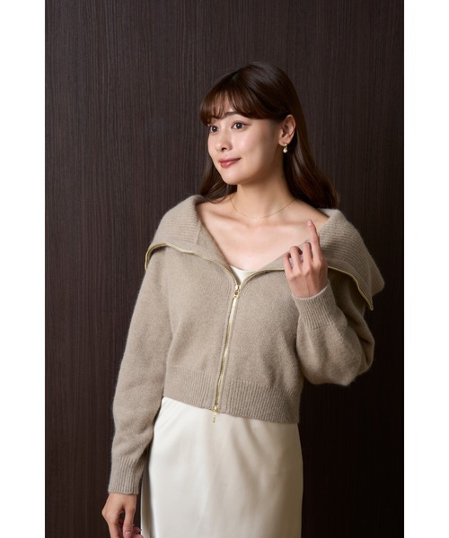 Her lip to ニット セーター Big Collar Knit Top レディース