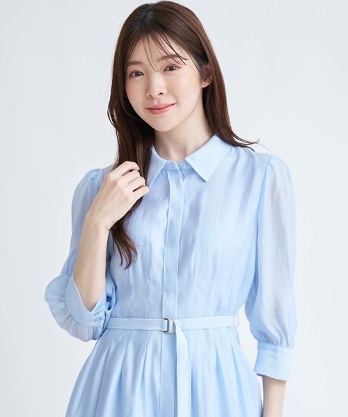 ノエラ　シアーシャツワンピース　ネイビー　S NOELA（ノエラ） ワンピース シアーシャツワンピース : ZOZOTOWN Yahoo