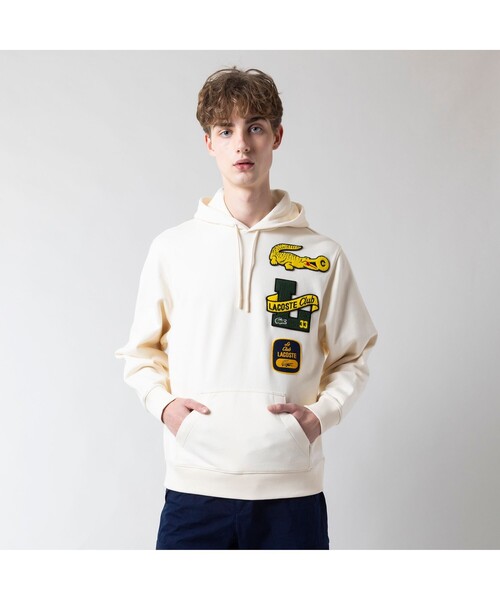 LACOSTE（ラコステ） プルオーバーパーカー 3 オフホワイト メンズ 