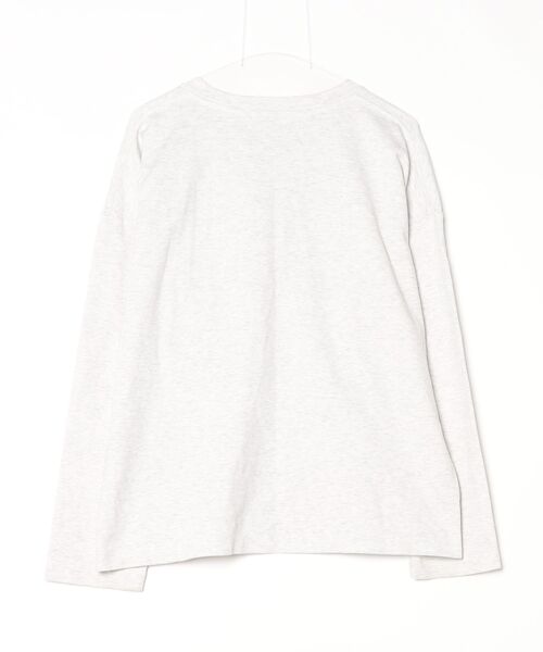 「UNIVERSAL OVERALL」 ワンポイント長袖カットソー L シルバー レディース_画像2