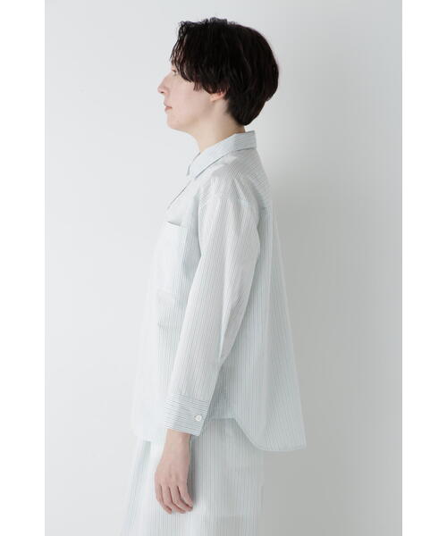 「human woman」 長袖シャツ MEDIUM ライトグリーン レディースの画像