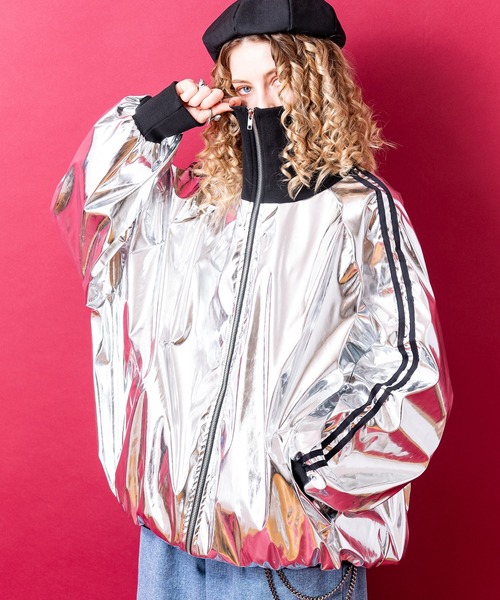 「ankoROCK」 ナイロンブルゾン ONESIZE シルバー メンズの画像