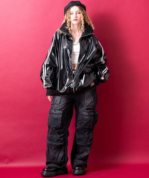 「ankoROCK」 ナイロンブルゾン ONESIZE シルバー メンズの画像
